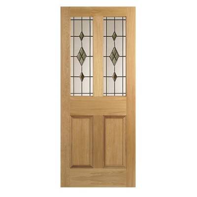 Oak Malton Smoked Abe-Lead Glazed Internal Door Wooden - Doo...
